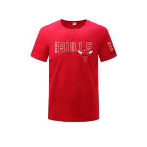 2016 Bulls 1 Derrick Rose Red Tee Yellow 5790