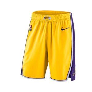 Sports Shorts 2017-18 NBA Los Angeles Lakers Yellow Icon Swingman Shorts yellow AJ5617-728