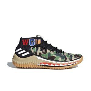 A Bathing Ape x adidas Dame 4 Camo Sneakers AP9974