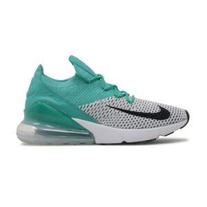 Wmns Nike Air Max 270 Flyknit Clear Emerald Sneakers Clear Emerald/Black-Pure Platinum-White AH6803 300