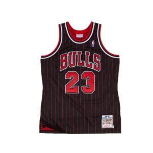 1997-98 Chicago Bulls Michael Jordan Swingman Black Basketball Jersey 14499