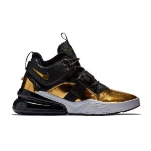 Nike Air Force 270 Think 16 Gold Standard Sneakers Black AT5752 700