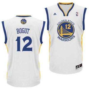 2014 Andrew Bogut #12 Swingman Road White Basketball Jersey Blue 17608