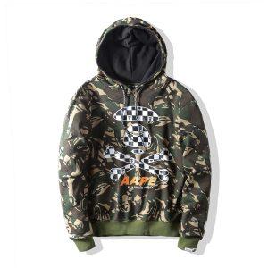 AAPE Chessboard Camo Hoodie White 17966