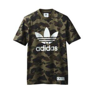 Bape x adidas adicolor Tee Olive Cargo Grey 17256