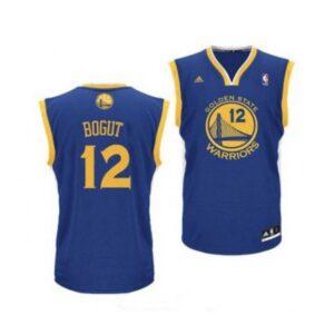 2017-18 Andrew Bogut Warriors #12 Icon Blue Basketball Jersey Blue 17461