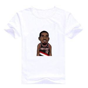 T-Shirt LaMarcus Aldridge 12 White T1 Black 18596