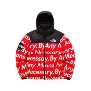 Supreme x The North Face By Any Means Nuptse Jacket Red White 18826