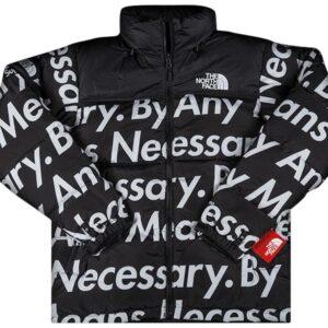 Supreme x The North Face By Any Means Nuptse Jacket Black White 18819