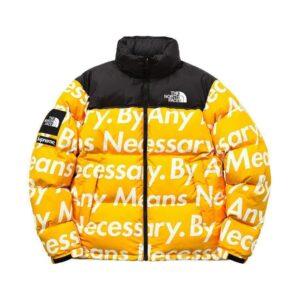 Supreme x The North Face By Any Means Nuptse Jacket Yellow White 18836