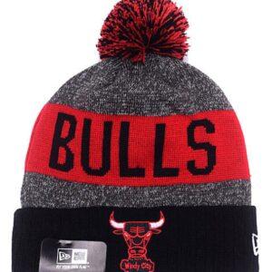 New Era Bulls Red & Black Knit Hat 20342