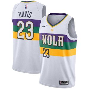 2018-19 Anthony Davis Pelicans #23 City White Basketball Jersey 24122