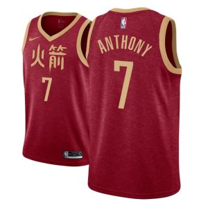 2018-19 Carmelo Anthony Rockets #7 City Red Basketball Jersey 24199