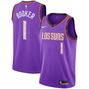 2018-19 Devin Booker Suns #1 City Purple Basketball Jersey 24185