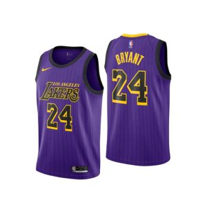 2018-19 Los Angeles Lakers #24 Kobe Bryant Purple City Basketball Jersey 23270