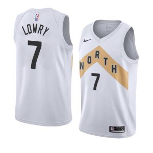 2018-19 Kyle Lowry Raptors #7 City White Basketball Jersey 24303