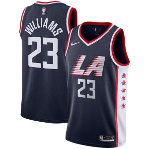 2018-19 Lou Williams Clippers Basketball Jersey #23 City Navy 23314