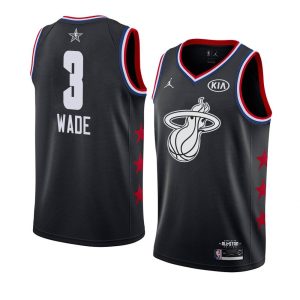 Basketball Jersey 2019 NBA All-Star Heat Dwyane Wade #3 Black Swingman Jersey 22687