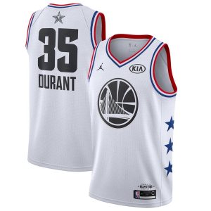 Basketball Jersey 2019 NBA All-Star Warriors Kevin Durant #35 White Swingman Jersey 22920