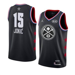 Basketball Jersey 2019 NBA All-Star Nuggets Nikola Jokic #15 Black Swingman Jersey 22544