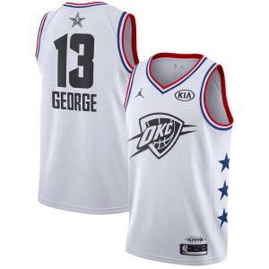 Basketball Jersey 2019 NBA All-Star Paul George Thunder #13 White Swingman Jersey 23025