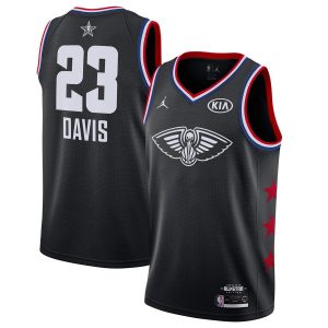 Basketball Jersey 2019 NBA All-Star Pelicans Anthony Davis #23 Black Swingman Jersey Grey 24877