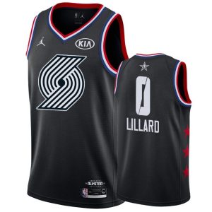 Basketball Jersey 2019 NBA All-Star Blazers Damian Lillard #0 Black Swingman Jersey 26386