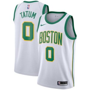 2018-19 Jayson Tatum Celtics #0 City White Basketball Jersey Pink 26410