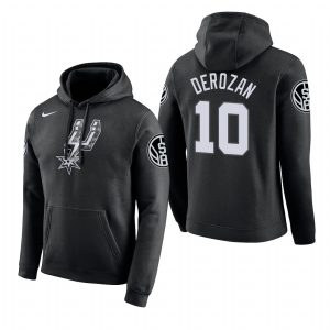 Hoodie 2018 DeMar DeRozan Spurs #10 Black City Green 25675