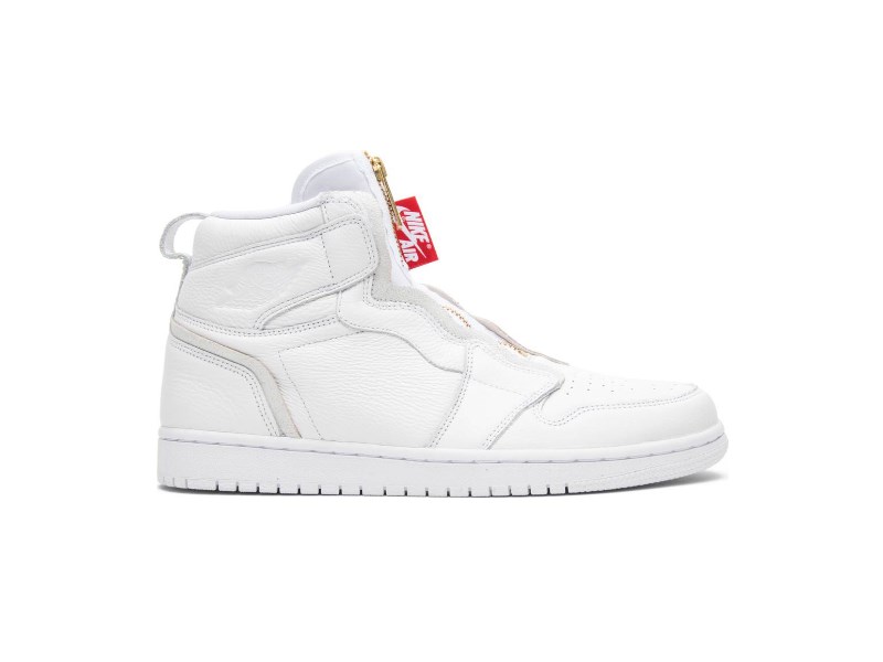 Wmns Air Jordan 1 Retro High Zip White Red AQ3742 116