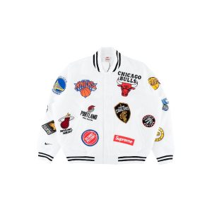 Bomber Supreme x Nike x NBA Teams Warm Up Jacket White 28466