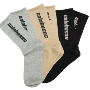 Yeezy Calabasas Socks (3 Pack) Core/Glacier/Sand White 30096