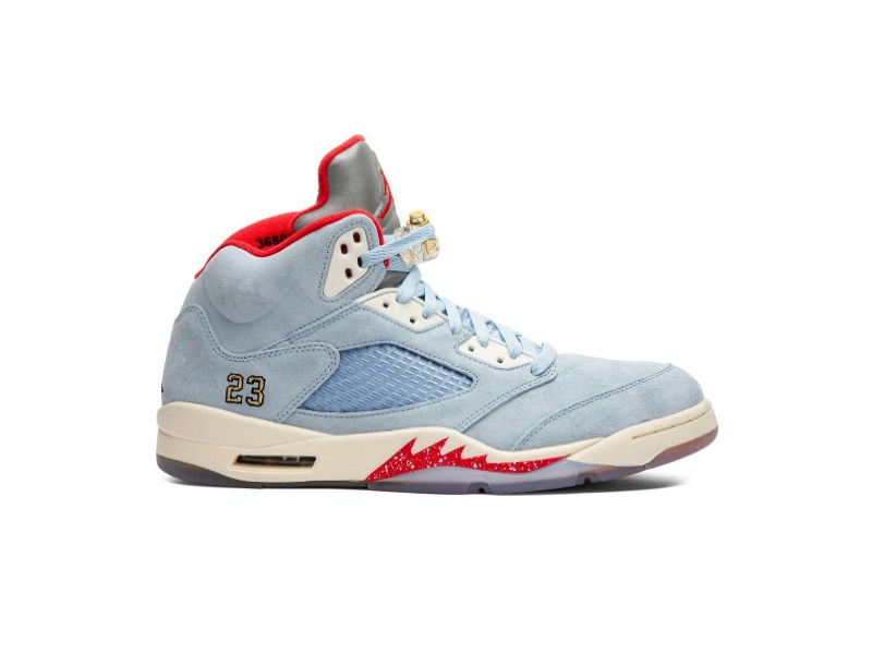 Trophy Room x Air Jordan 5 Retro Ice Blue Sneakers White CI1899 400