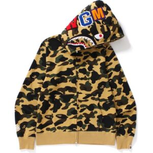 BAPE 1st Camo Shark Full Zip Hoodie Yellow yellow 35358