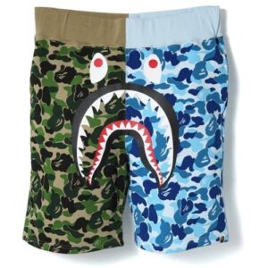 Sports shorts BAPE ABC Split Shark Shorts Green Blue 35389