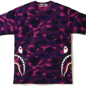 BAPE Color Camo Side Shark Tee Purple 35763