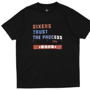 Phila Sixers Trust The Process Black Tee 33255