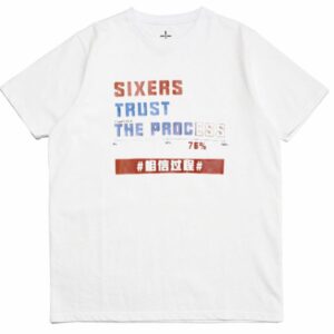 Phila Sixers Trust The Process White Tee 33243