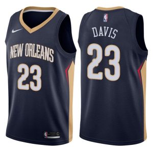 2017-18 Anthony Davis Pelicans Basketball Jersey #23 Icon Navy 39945