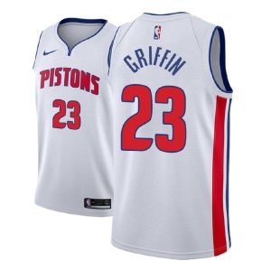 2017-18 Blake Griffin Detroit Pistons #23 Association White Basketball Jersey Black 38475