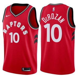 2017-18 DeMar DeRozan Toronto Raptors #10 Icon Red Basketball Jersey 40776