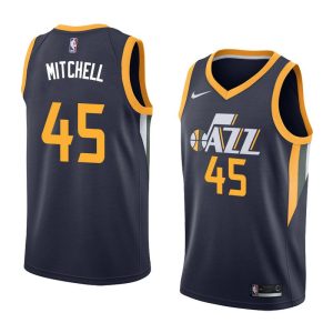 2017-18 Donovan Mitchell Utah Jazz Basketball Jersey #45 Icon Navy 38529