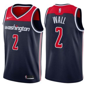 2017-18 John Wall Washington Wizards #2 Statement Navy Basketball Jersey 40672