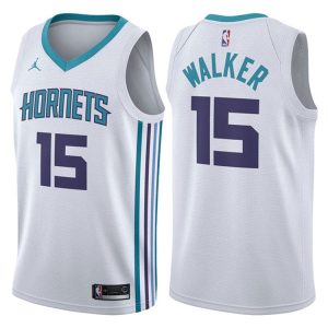 2017-18 Kemba Walker Hornets #15 Association White Basketball Jersey 39815