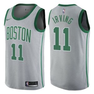 2017-18 Kyrie Irving Boston Celtics Basketball Jersey #11 City Gray Grey 42008