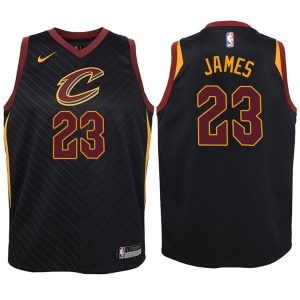 2017-18 LeBron James Cleveland Cavaliers Basketball Jersey #23 Statement Black 40580