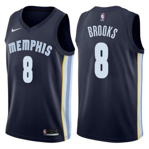 2017-18 MarShon Brooks Memphis Grizzlies Basketball Jersey #8 Icon Navy 38030