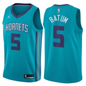 Basketball Jersey 2017-18 Nicolas Batum Hornets #5 Icon Teal 39851