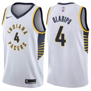 2017-18 Victor Oladipo Indiana Pacers #4 Association Basketball Jersey White 39966