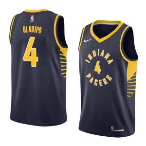 2017-18 Victor Oladipo Indiana Pacers #4 Icon Navy Basketball Jersey 39985